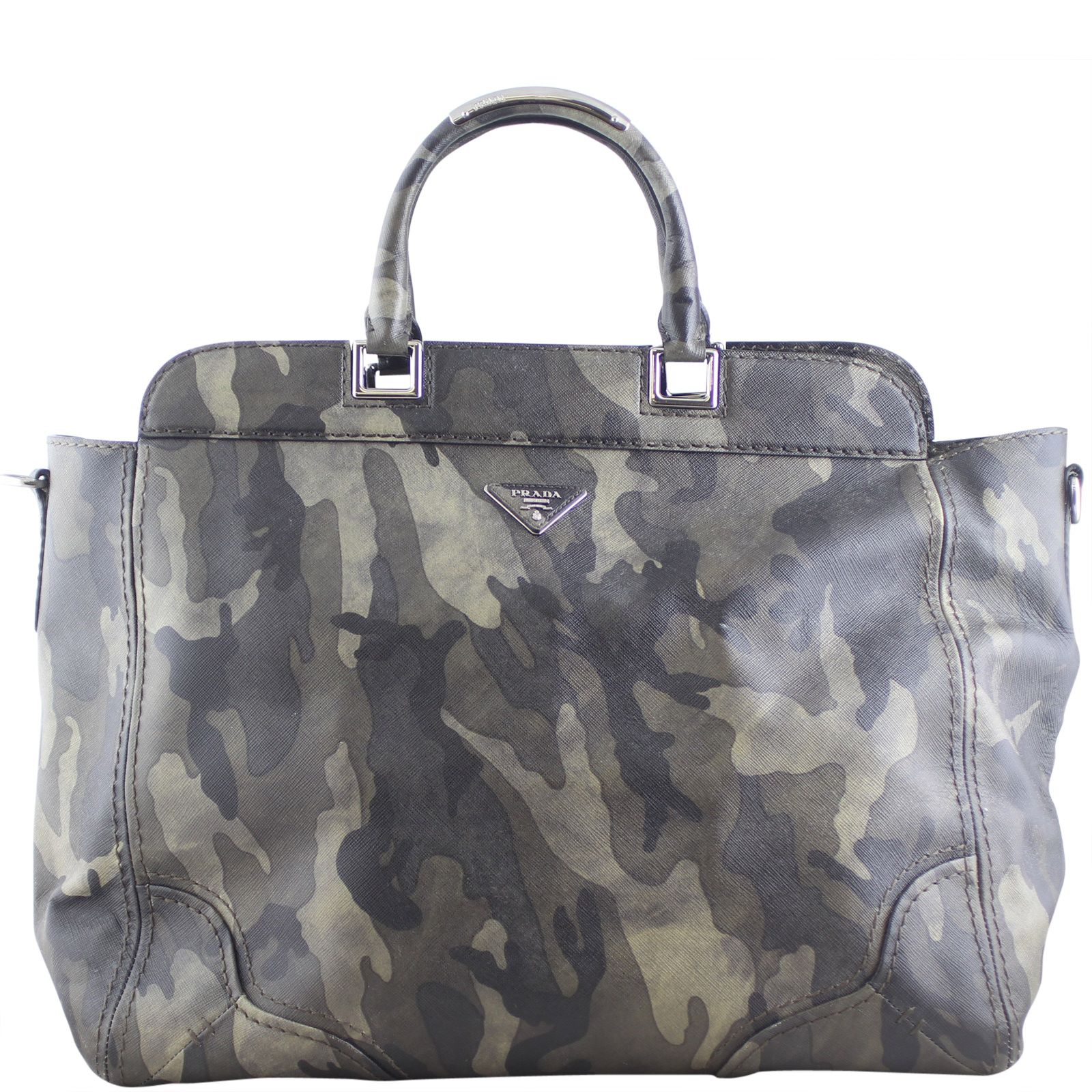 Prada Saffiano Leather Camouflage Tote Large