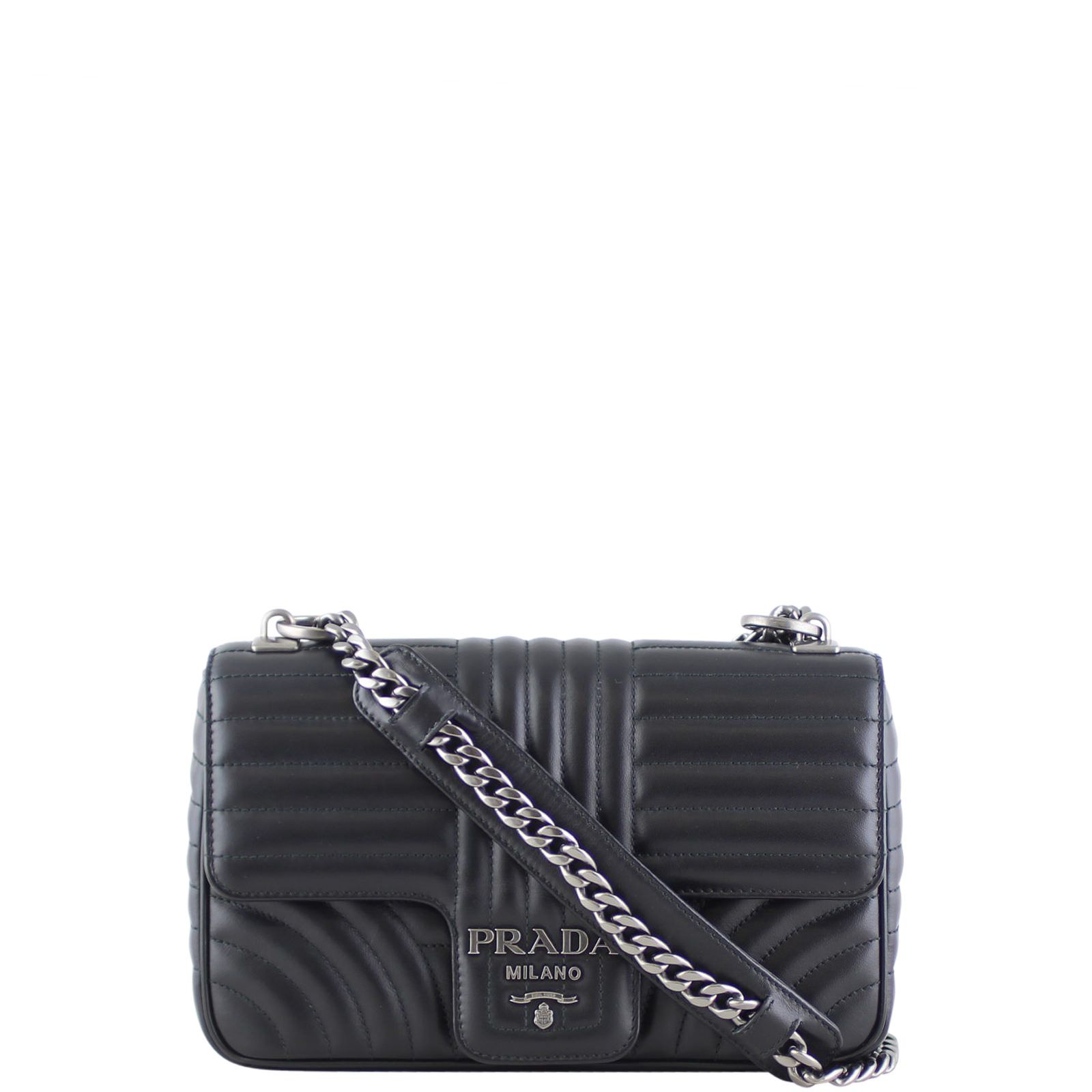 Prada diagramme medium leather bag outlet