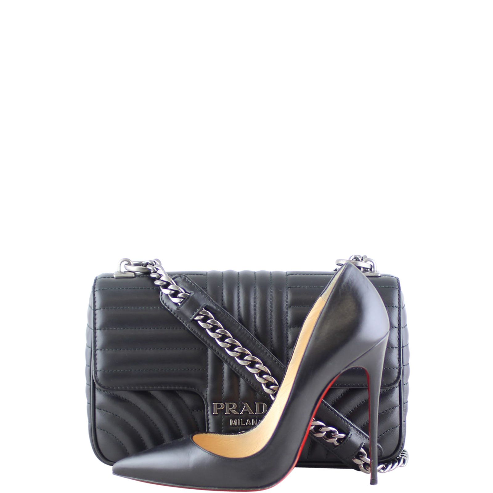 Prada diagramme crossbody bag black 2 on sale