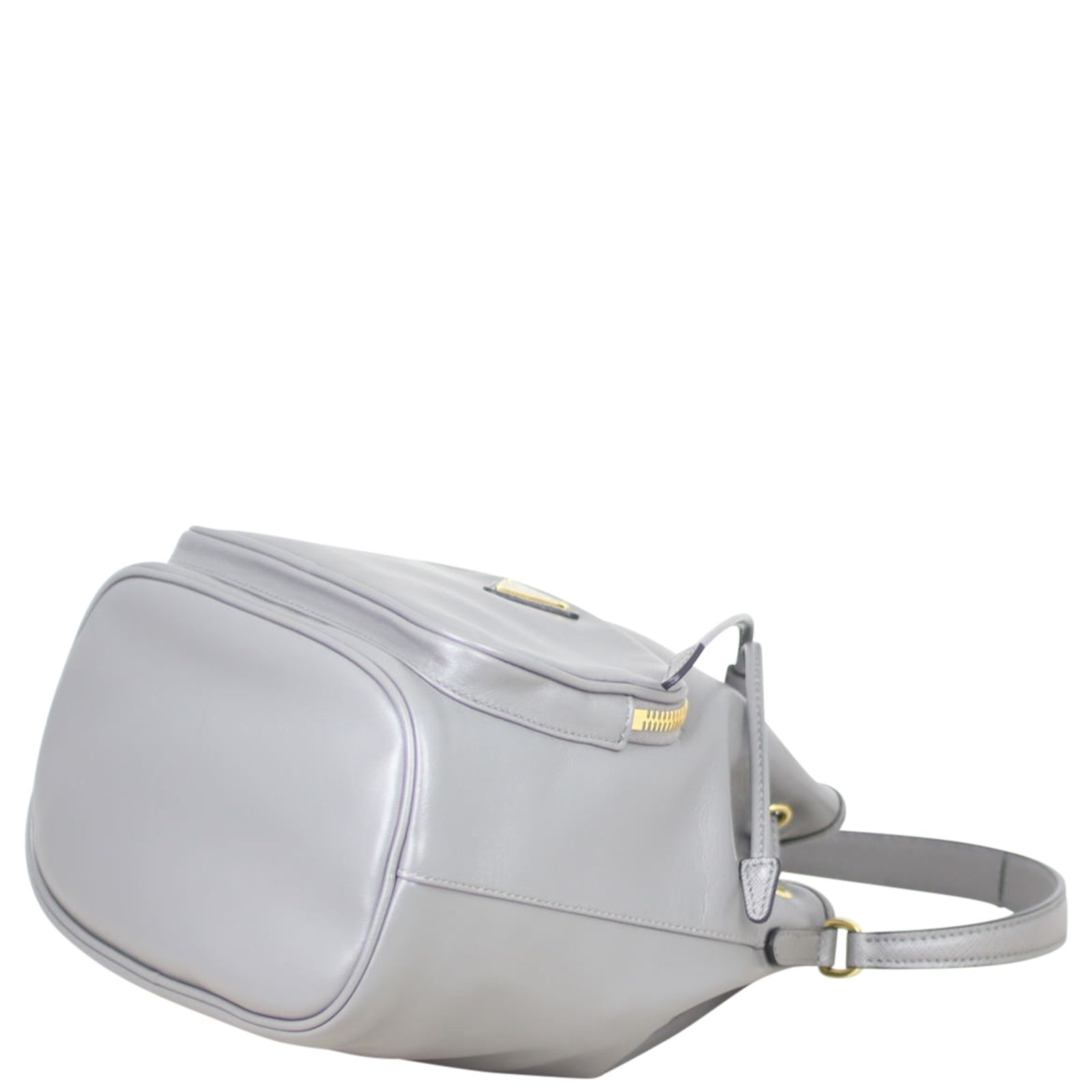 【PRADA】BRUSHED LEATHER BUCKET BAG Prada Brushed Leather Mini Bucket Bag in White | Lyst