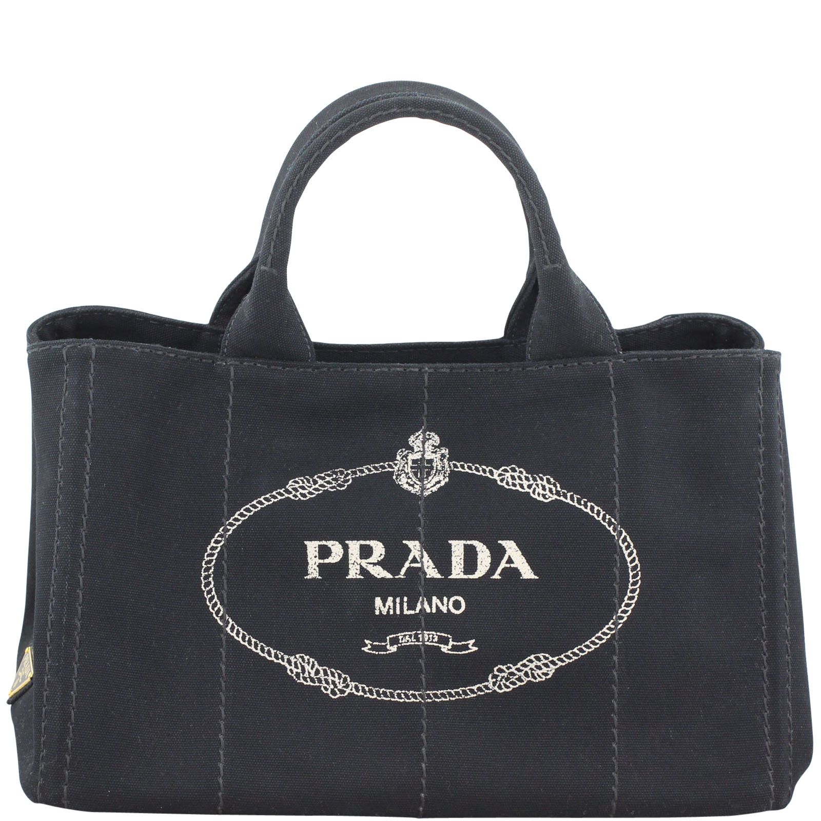 Prada Jardinera Large Canvas Shopper
