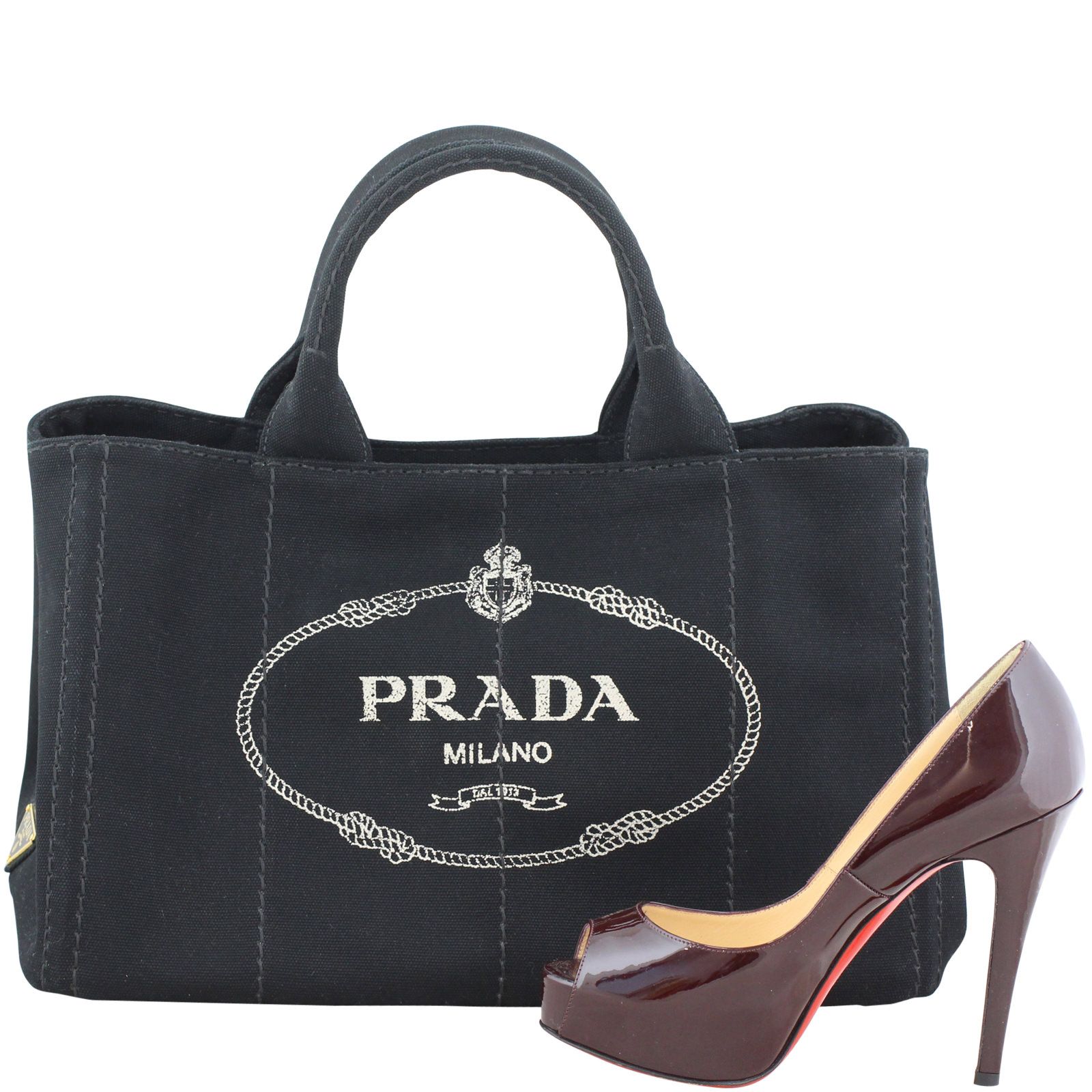 Prada canvas shopper best sale