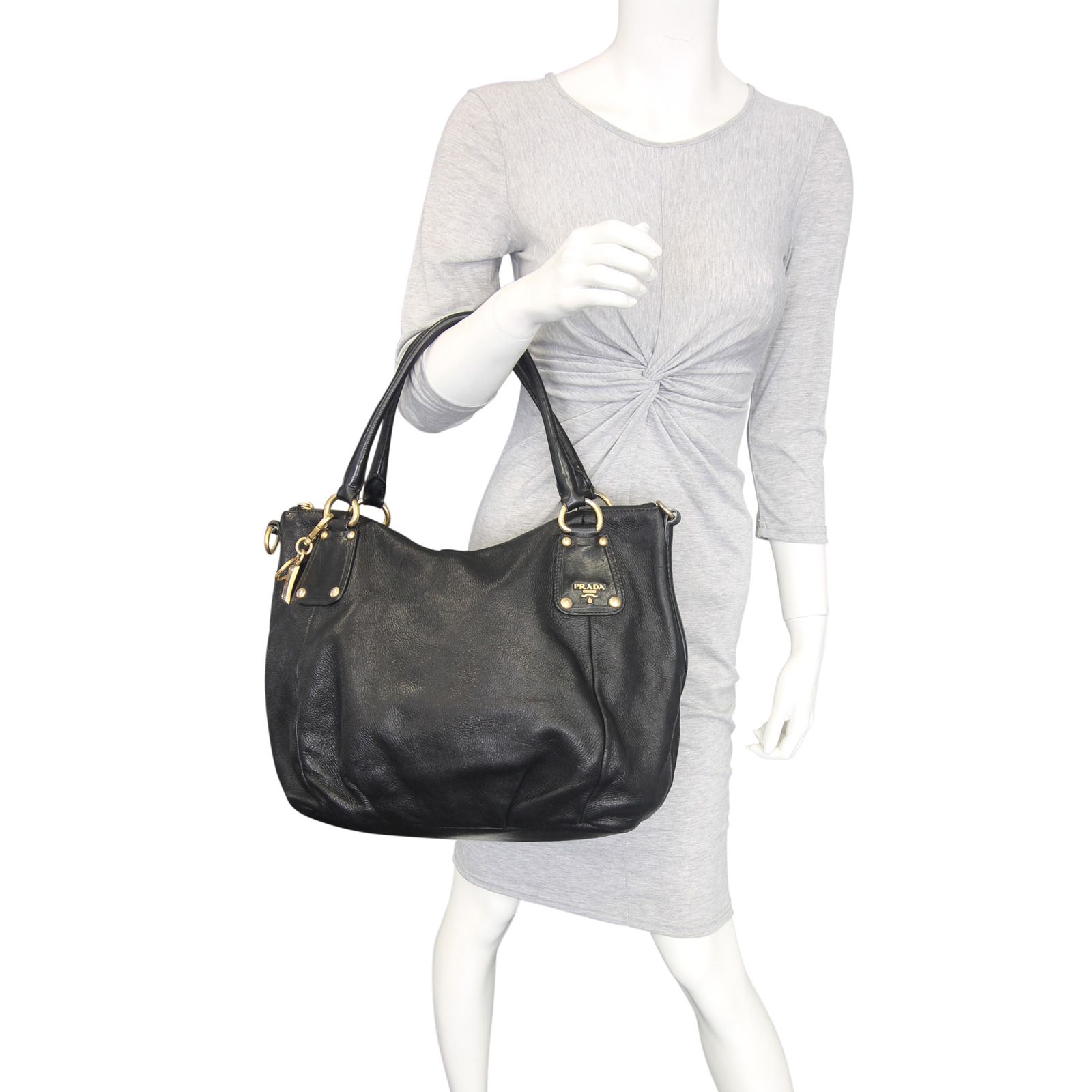 バッグ PRADA GATHER NAPPA LEATER TOTE HAND BAG バッグ PRADA GATHER NAPPA LEATER TOTE HAND BAG Prada Nappa