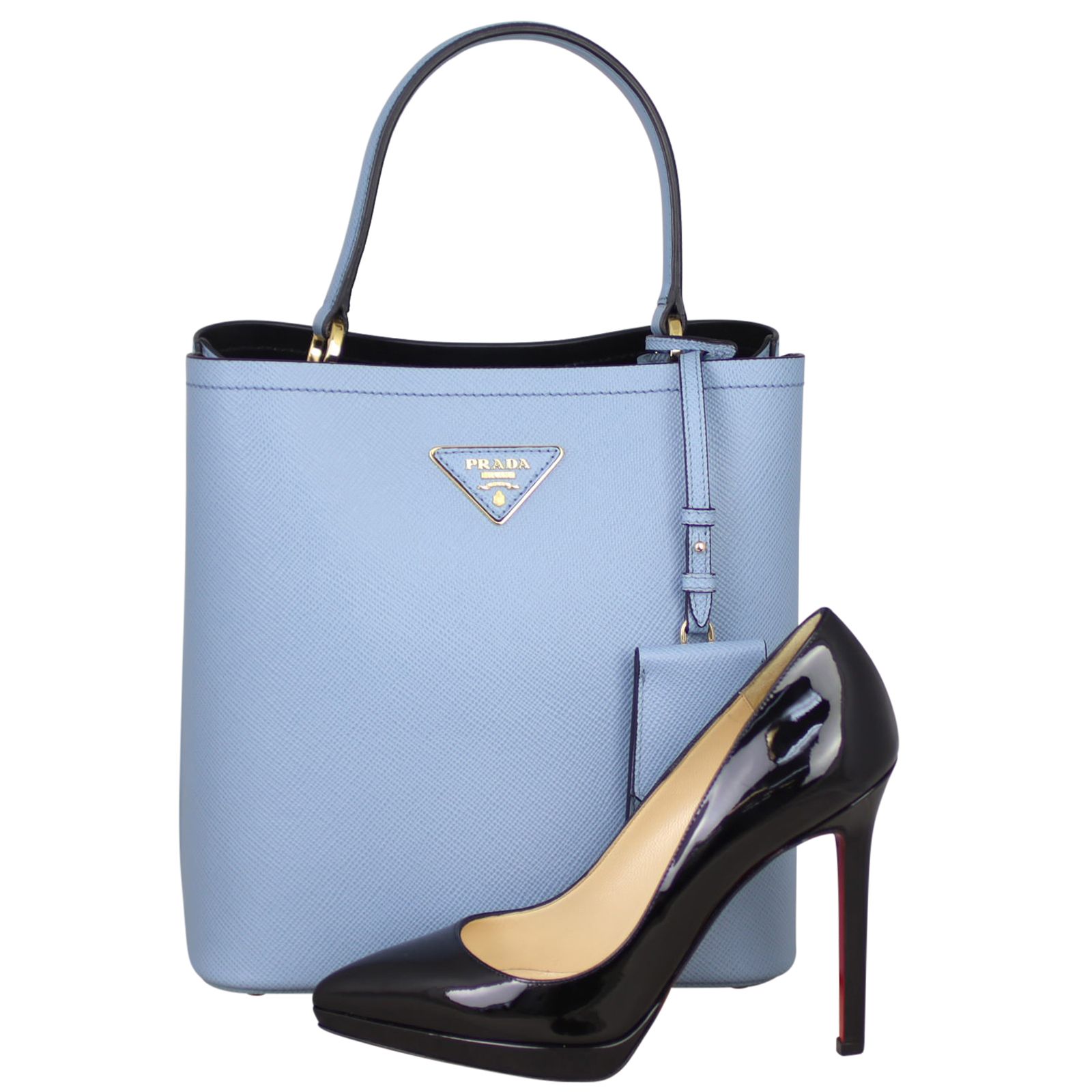 Medium saffiano leather prada panier bag clearance