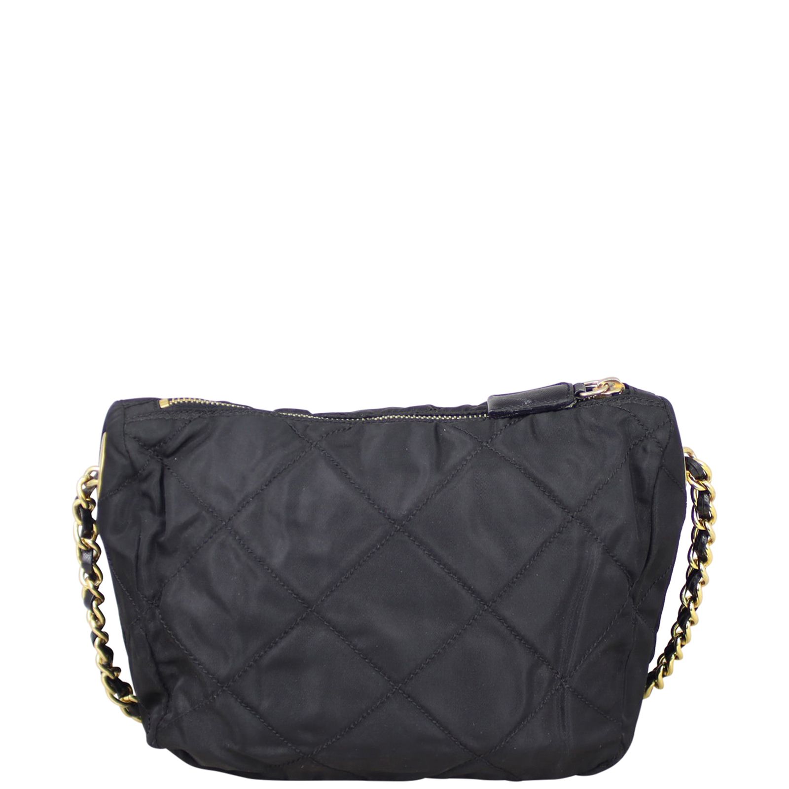Prada Quilted Tessuto Chain Bag