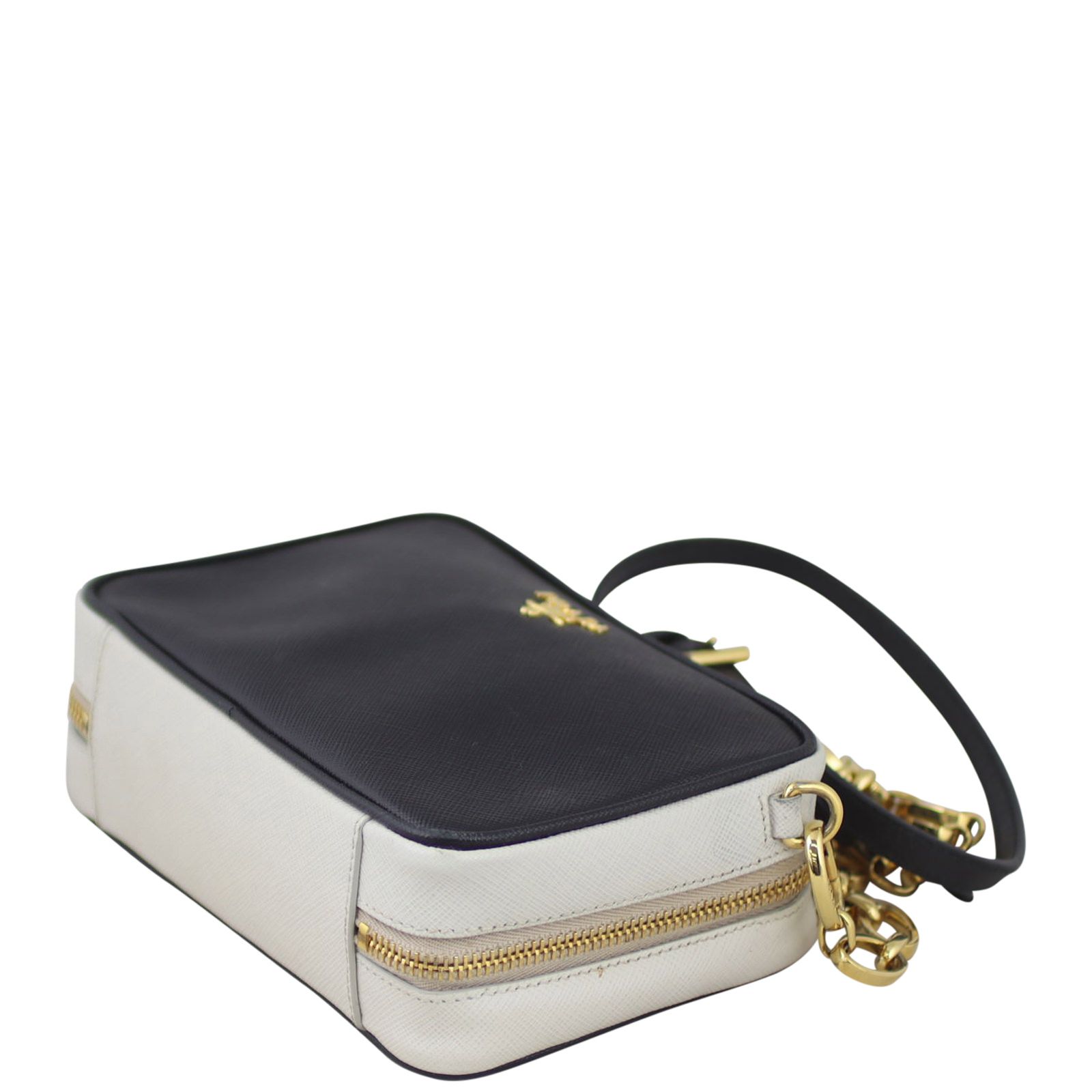 Prada Saffiano Camera Crossbody Chain Bag