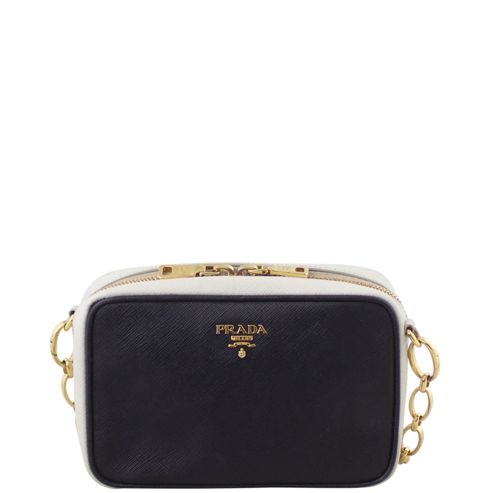 Prada Saffiano Camera Crossbody Chain Bag