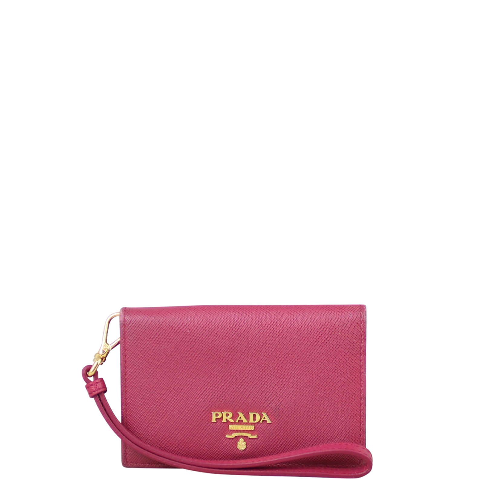 Prada saffiano wristlet hot sale