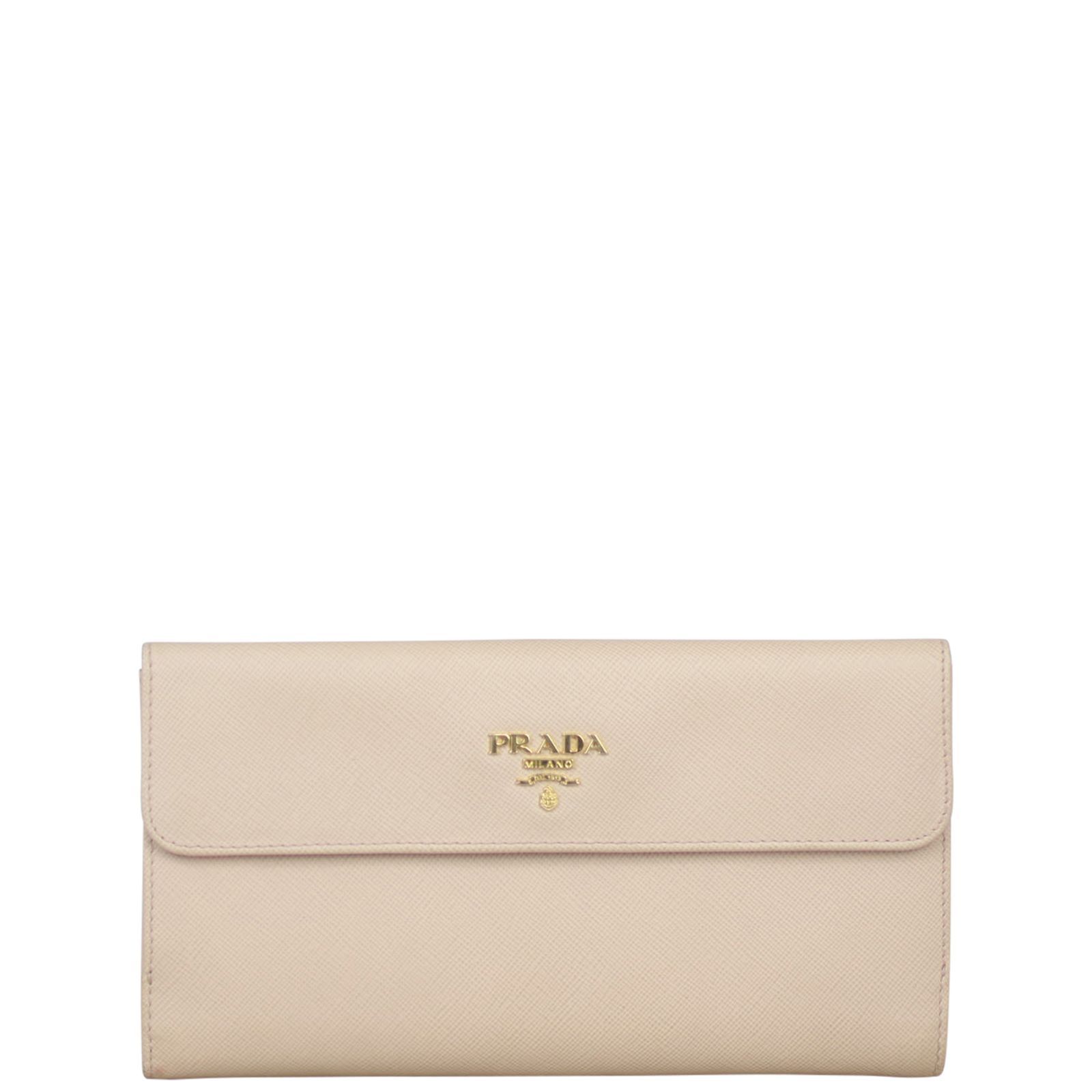 Prada saffiano flap wallet outlet