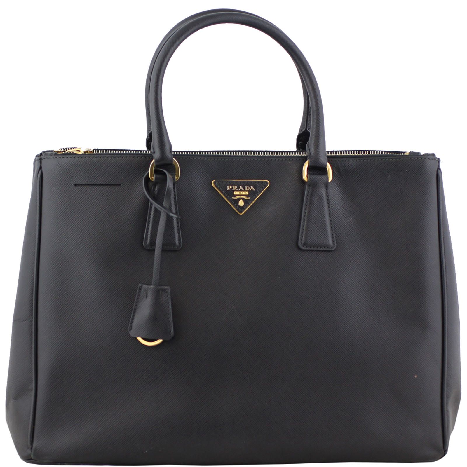 Prada Saffiano Lux Galliera Double Zip Tote Medium