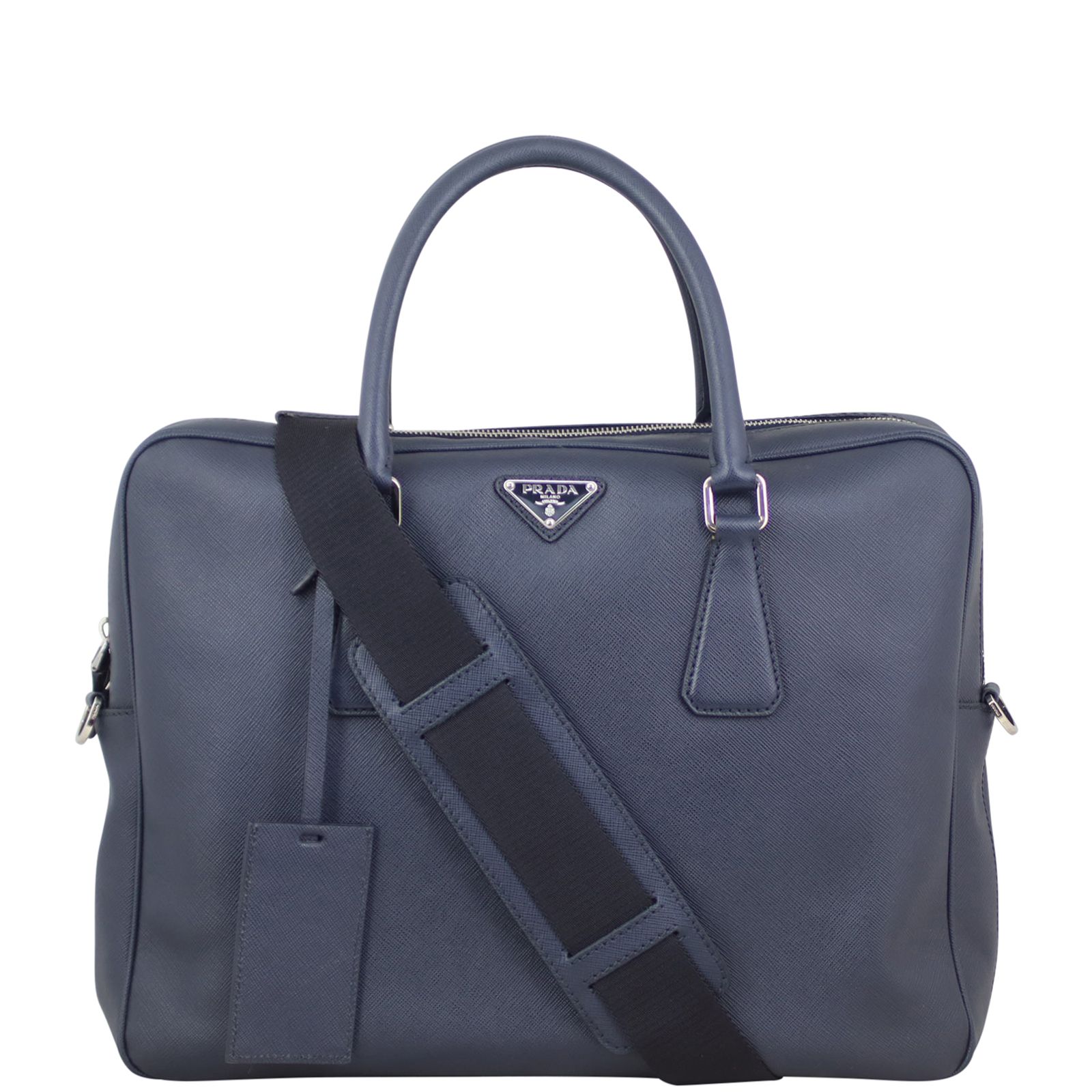 Prada saffiano travel briefcase new arrivals