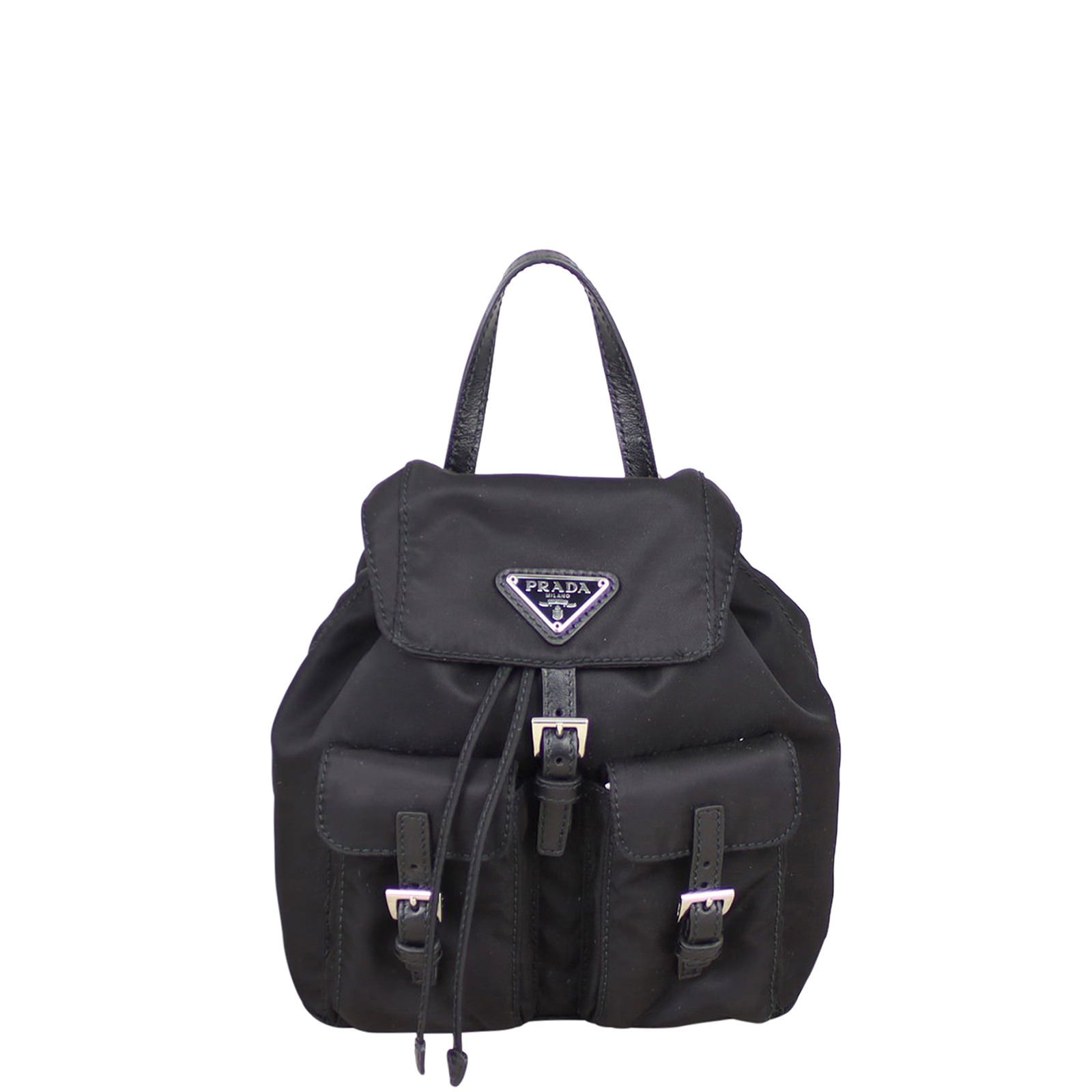 Prada Tessuto Vela Mini Backpack Chain Bag