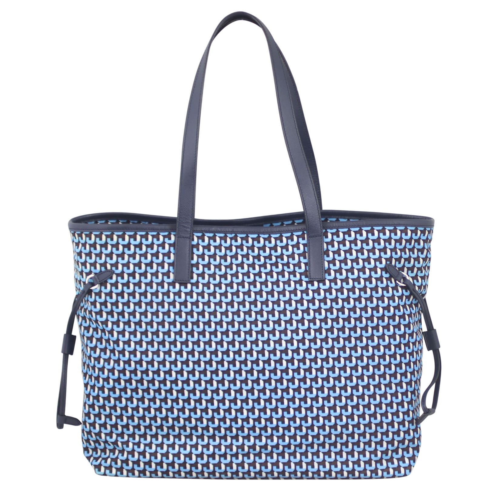 Prada fabric printed tote top