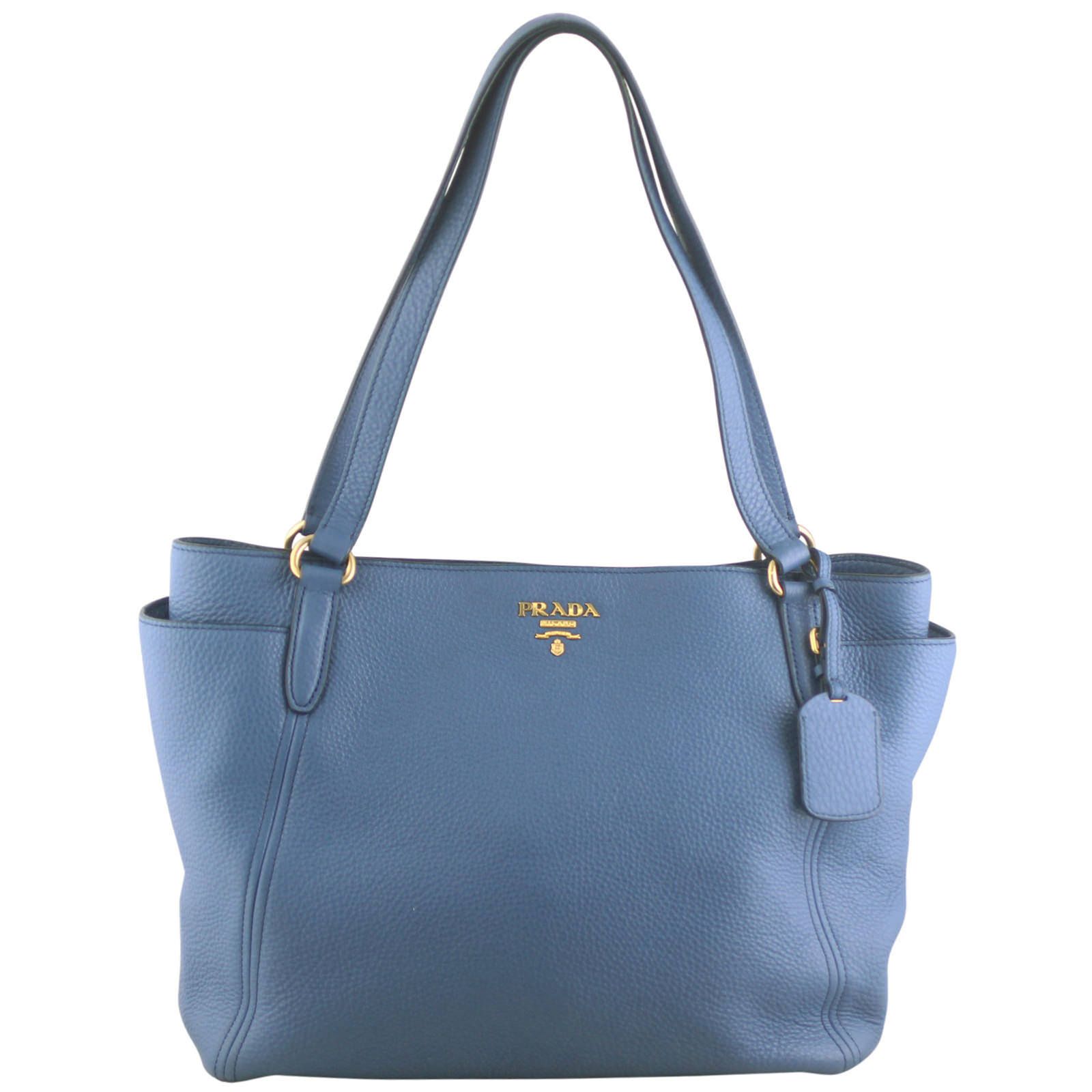Prada Vitello Daino Side Pocket Tote Bag
