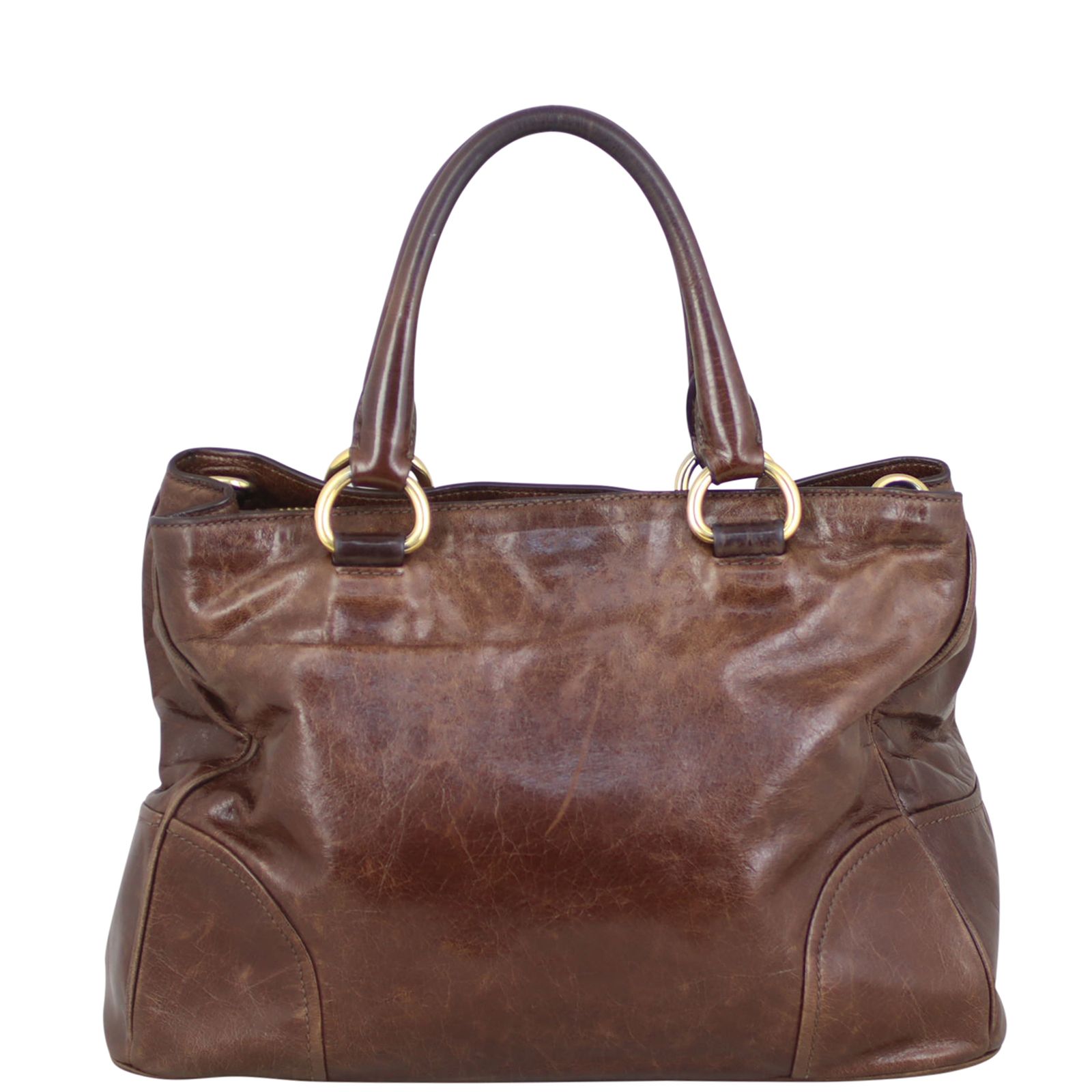 Prada Vitello Shine Two Way Tote
