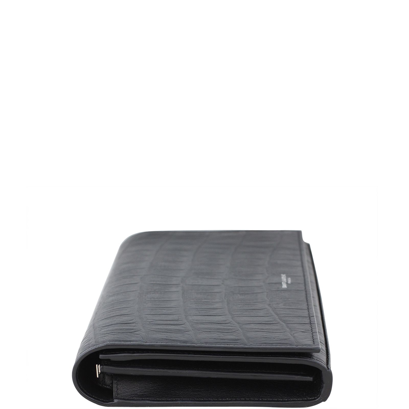 大特価セール Saint Wallet Chain Embossed Crocodile Laurent 小物