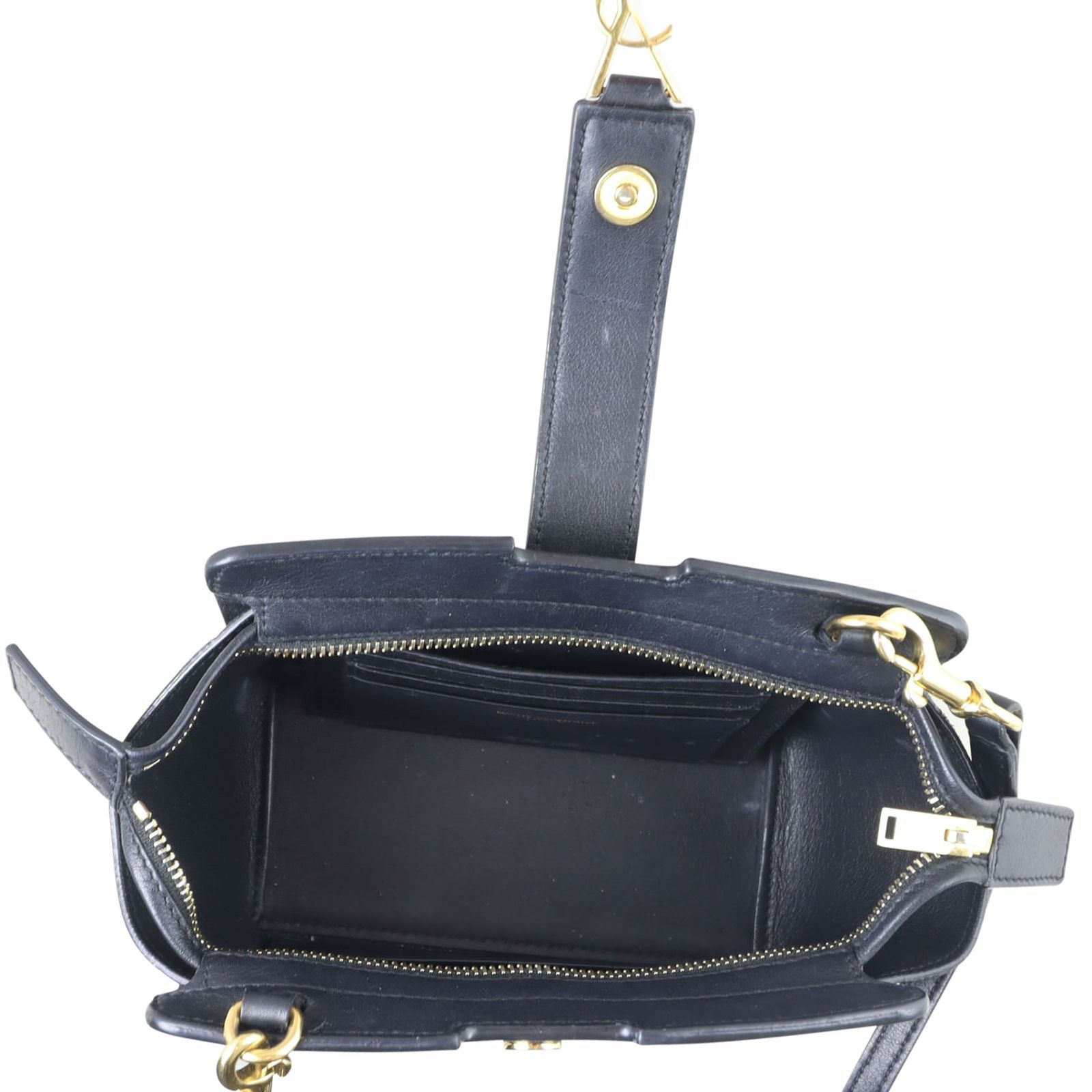 Toy ysl cabas bag in black leather best sale
