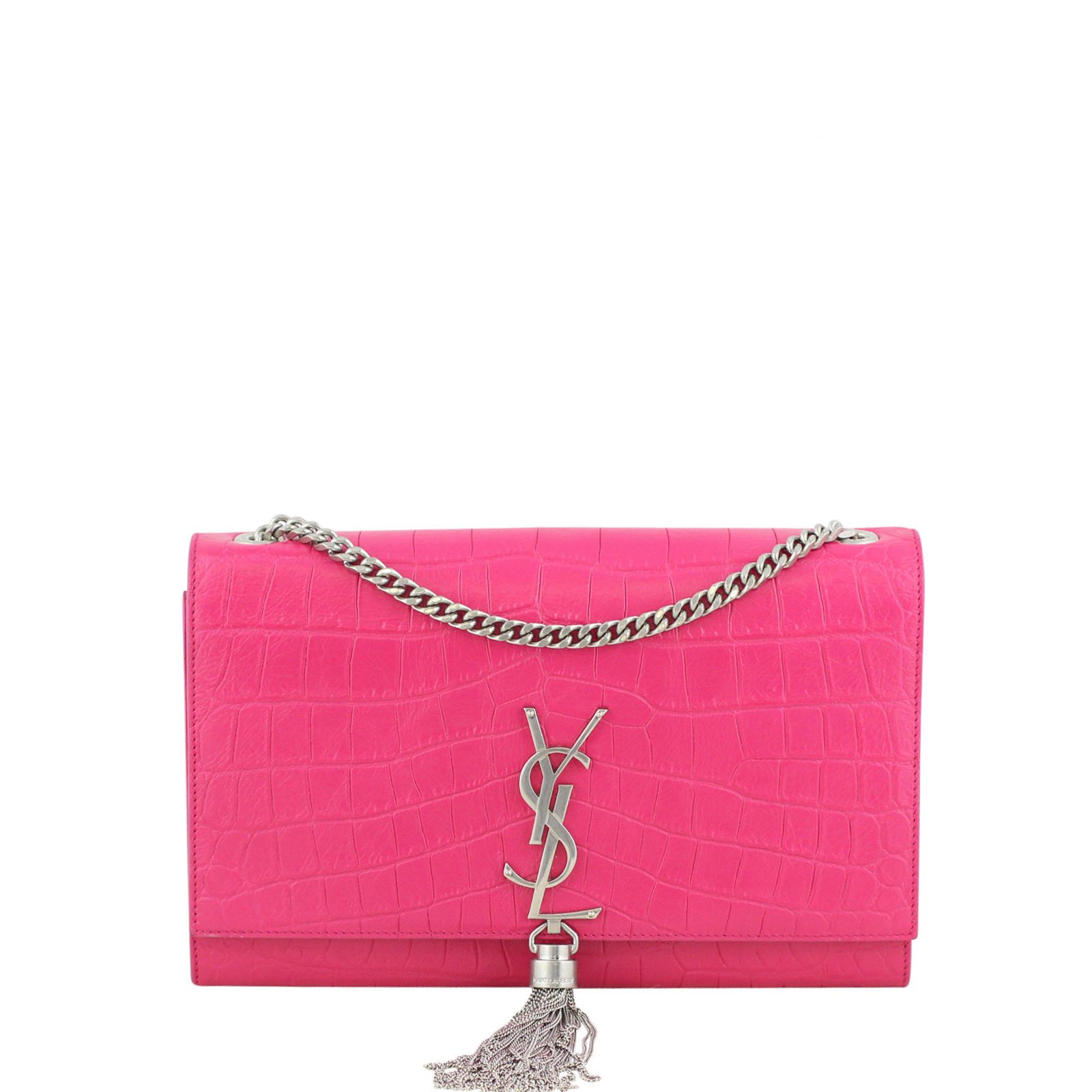 Ysl pink crocodile bag online
