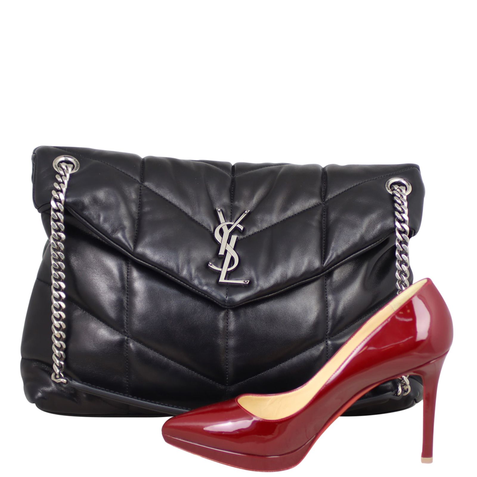 Loulou puffer medium bag in quilted lambskin deals