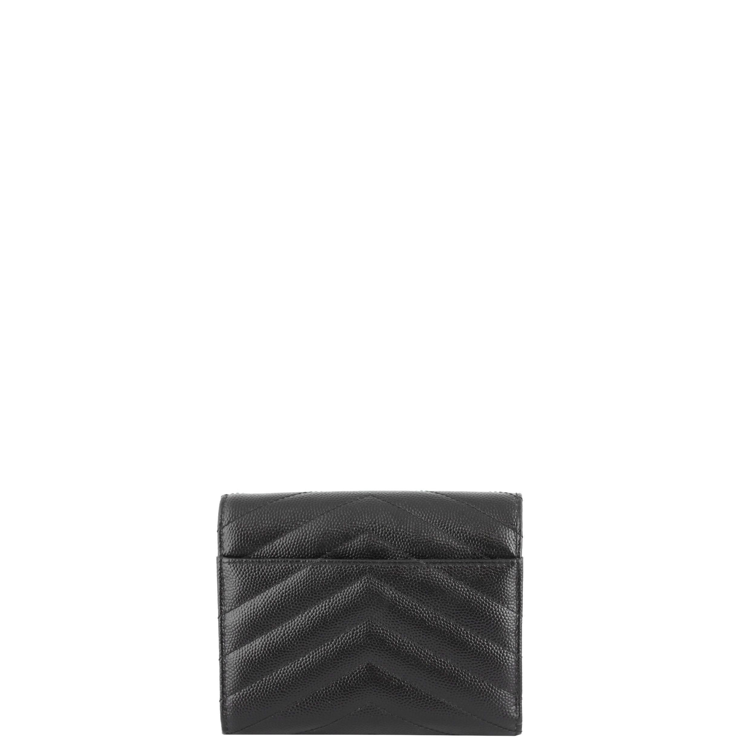 折りたたみ財布 SAINT LAURENT MONOGRAM COMPACT THREE FOLD WALLET Saint Laurent Monogram Compact tri-fold Wallet | Black