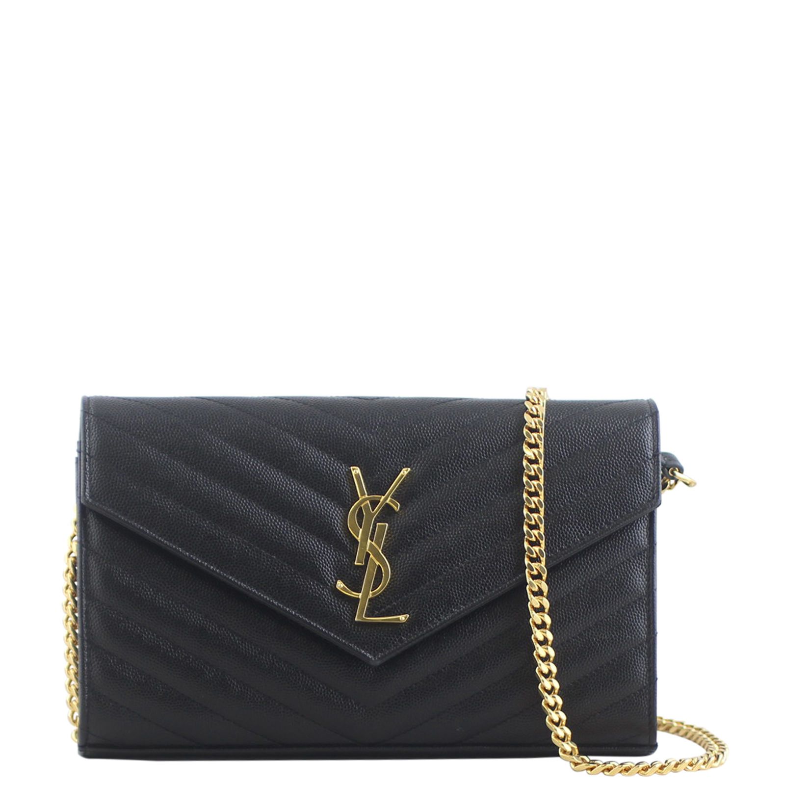 Ysl medium wallet on chain hot sale