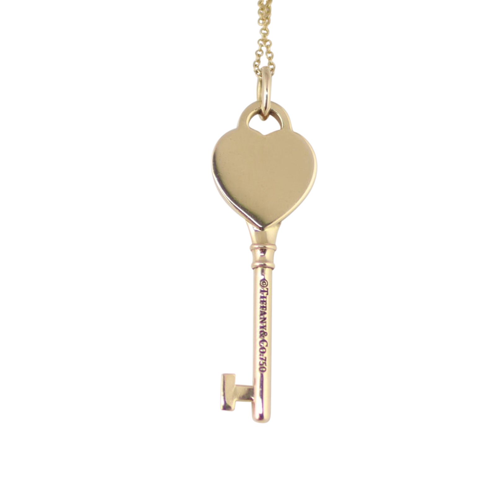 【Tiffany & Co】Tiffany Keys Heart Key Pendant Rose Gold Tiffany Keys Heart Key in Rose Gold with Diamonds, Small
