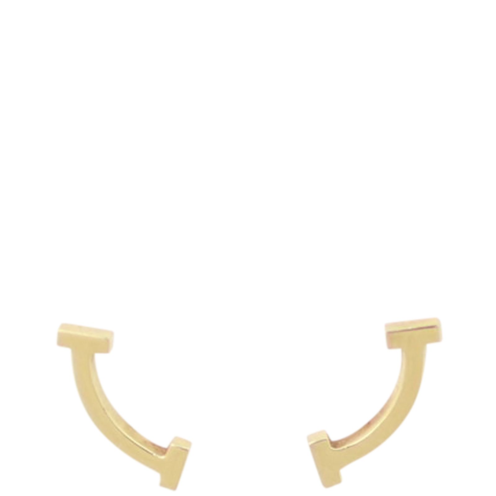 Tiffany Co T Smile Earrings 18k Gold