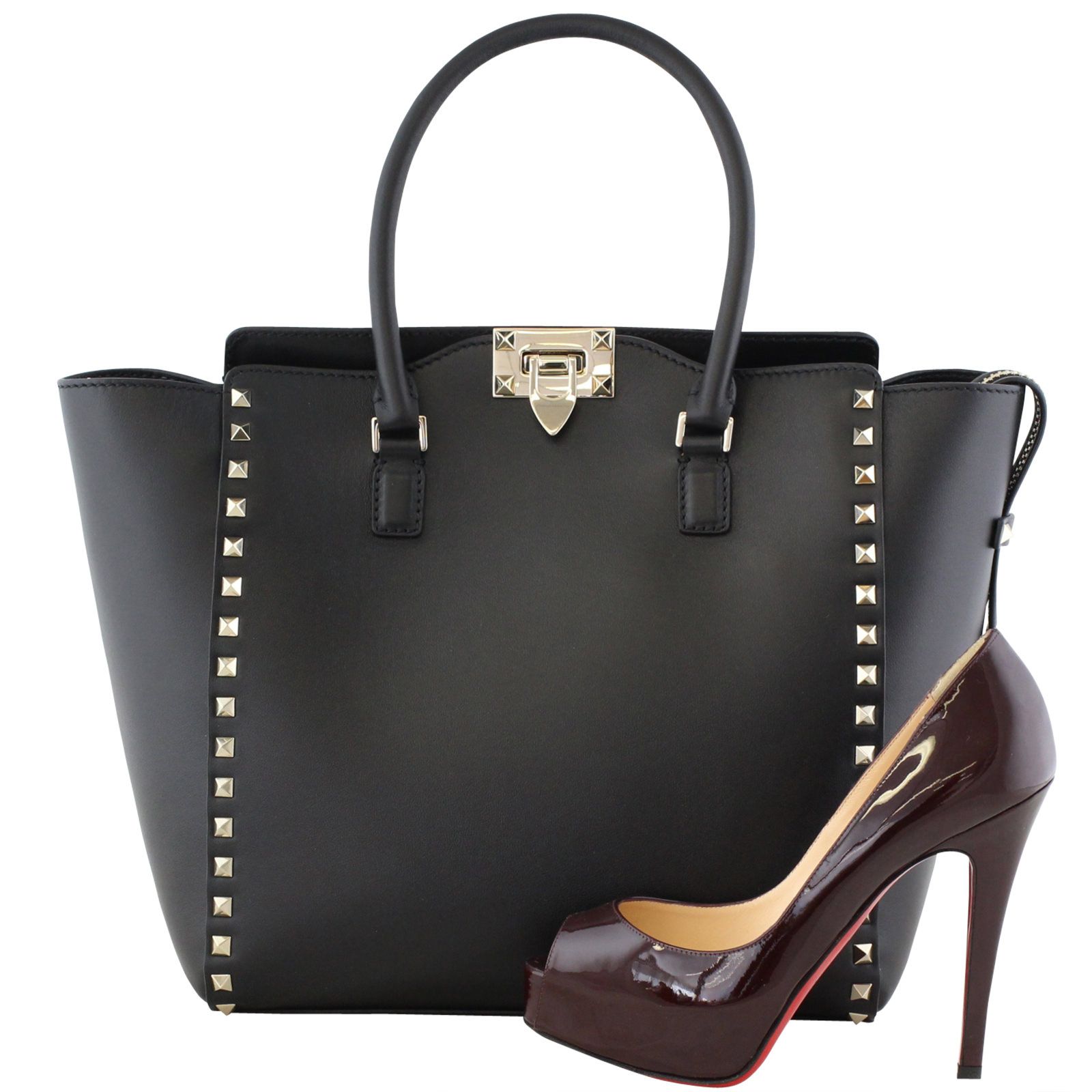 【VALENTINO】Valentino rockstud tote【ランク:A】 VALENTINO GARAVANI Rockstud Leather Tote Bag | Holt Renfrew