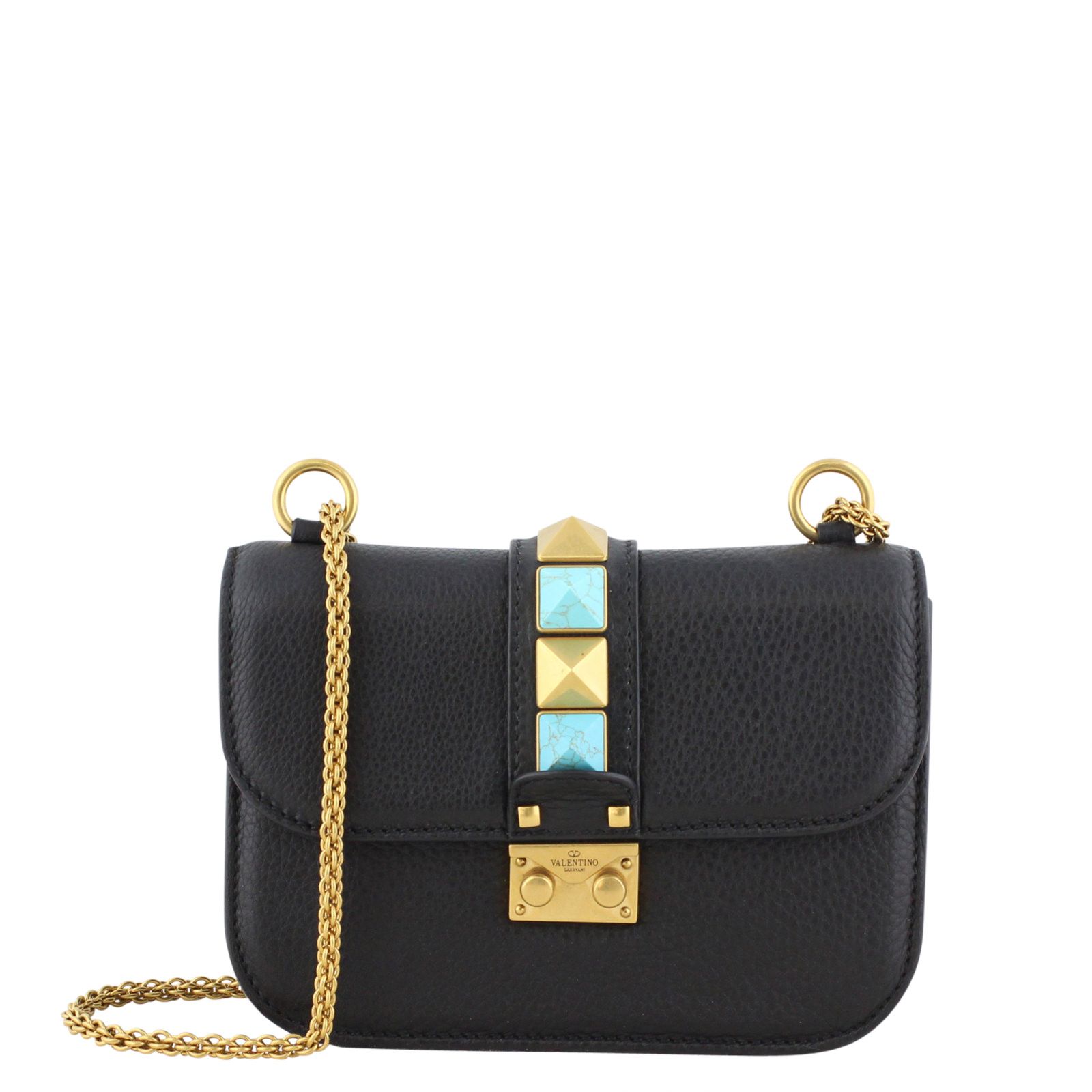 Valentino Rockstud Small Lock Shoulder Bag