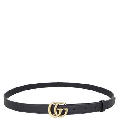 Gucci Marmont Double G Slim Belt Front