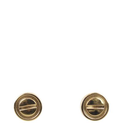 Cartier Love Stud Earrings 18k Yellow Gold Back