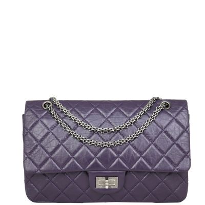 Chanel 2.55 Reissue 227 Double Flap Bag Front with Strap