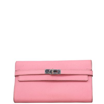 Hermes Kelly Classic Long Wallet Epsom (pink) Front