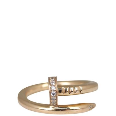 Cartier Juste un Clou Diamond 18k Rose Gold Ring Front