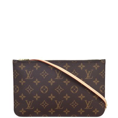 Louis Vuitton Neverfull Pochette Monogram Front with Strap