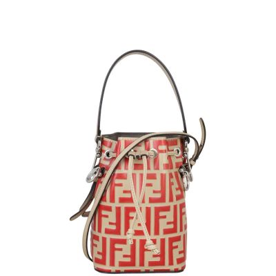 Fendi Mon Tresor Mini Bucket Bag Front with Strap