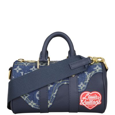 Louis Vuitton Keepall XS Monogram Denim Drip Front with Strap