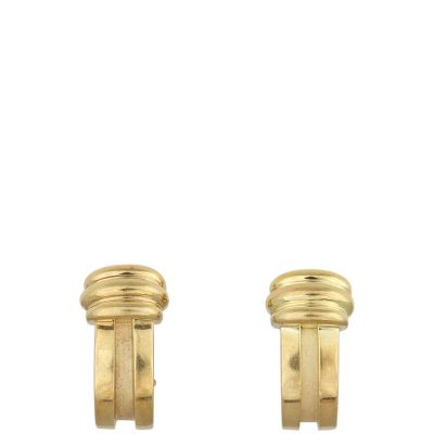 Tiffany & Co Atlas Vintage 18k Yellow Gold Earrings Front