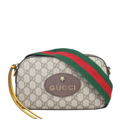 Gucci Neo Vintage GG Supreme Messenger Bag Front with Strap