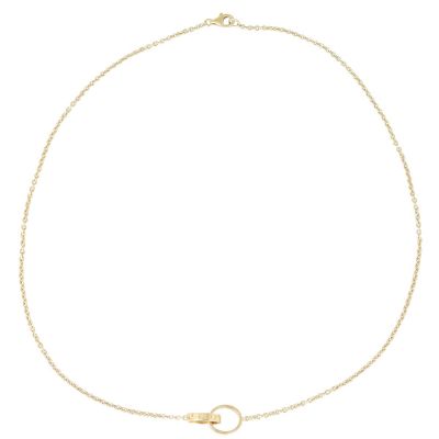 Cartier Interlocking Love Necklace 18k Yellow Gold
