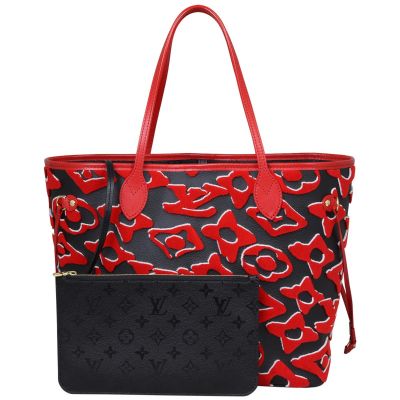 LOUIS VUITTON NEVERFULL ポーチ　RED Pre-Owned Red Monogram Canvas Neverfull Pouch QJBJYP5VRA013