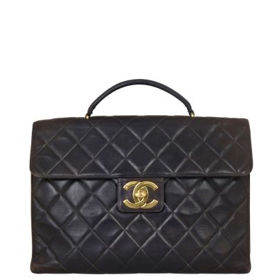 Chanel CC Quilted Briefcase (vintage) Front