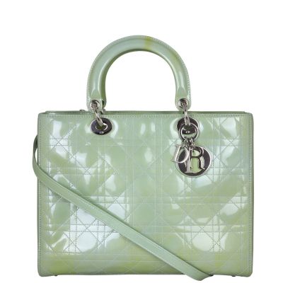 Dior Lady Dior Large Patent Front with Strap