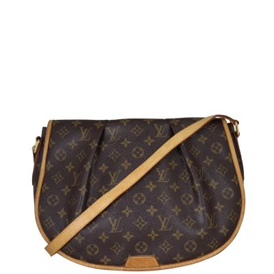 Louis Vuitton Menilmontant MM Monogram Front Showing Strap