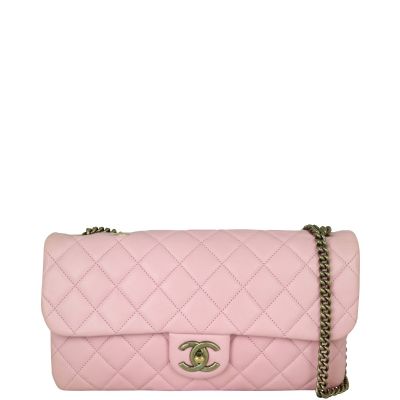 Chanel CC Crown Flap Bag Front With Chain