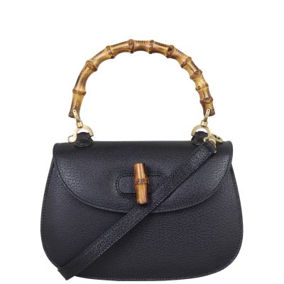 Gucci New Bamboo Top Handle Medium Front With Strap