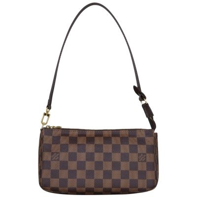 Louis Vuitton Pochette Accessories Damier Ebene Front With Strap
