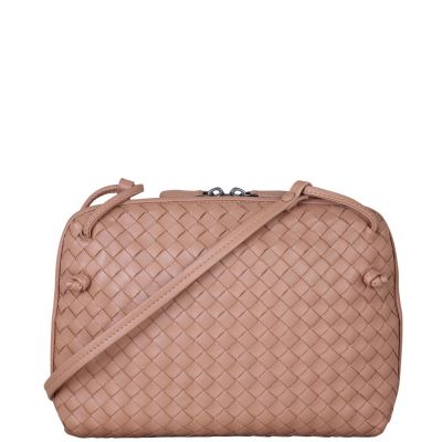 Bottega Veneta Intrecciato Nodini Crossbody Front With Strap