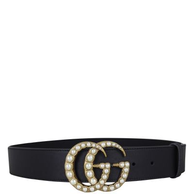 Gucci Marmont Double G Pearl Belt