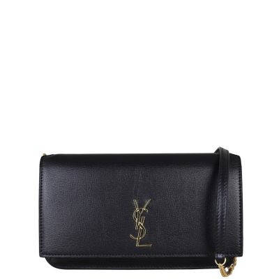 Saint Laurent Cassandre Phone Holder on Chain Front With Strap
